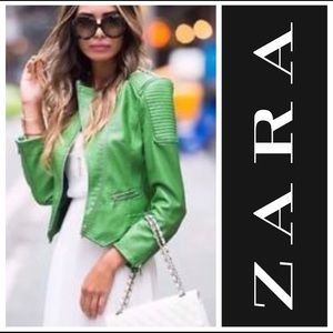 Zara faux leather jacket